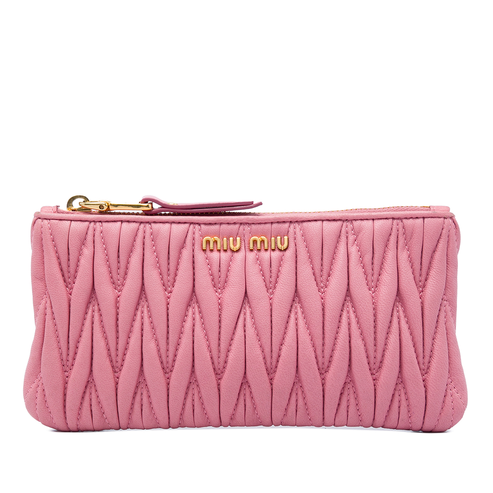 Pre-Loved Miu Miu Matelasse Nappa Clutch